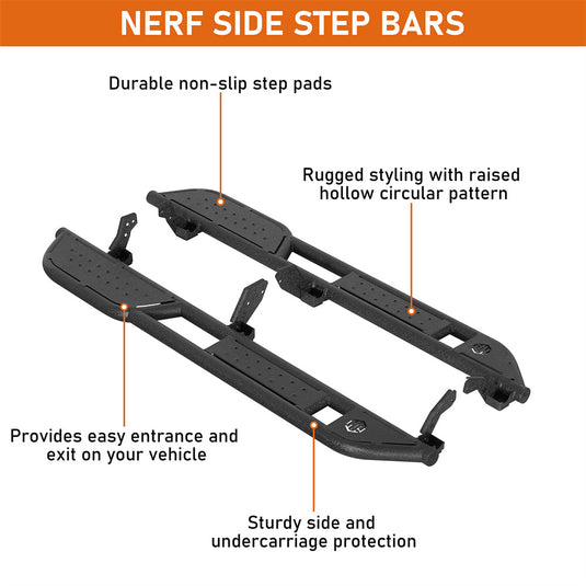 1996-2002 Toyota 4Runner 3rd Gen Side Steps w/Non-slip Step Pads Hooke Road b7850s 8