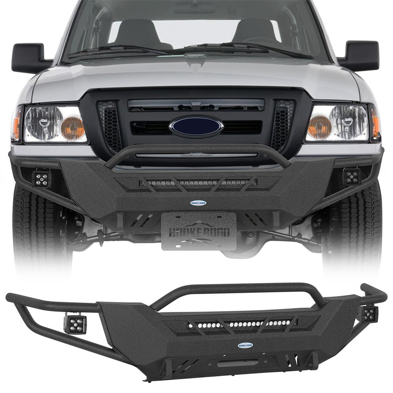 Load image into Gallery viewer, Hooke Road 1998-2011 Ford Ranger Tube Front Bumper with Winch Plate &amp; Skid Plate b8823 1
