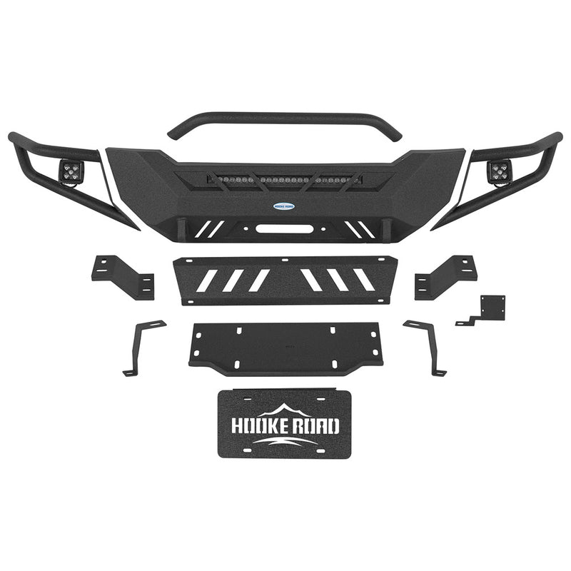 Load image into Gallery viewer, Hooke Road 1998-2011 Ford Ranger Tube Front Bumper with Winch Plate &amp; Skid Plate b8823 3
