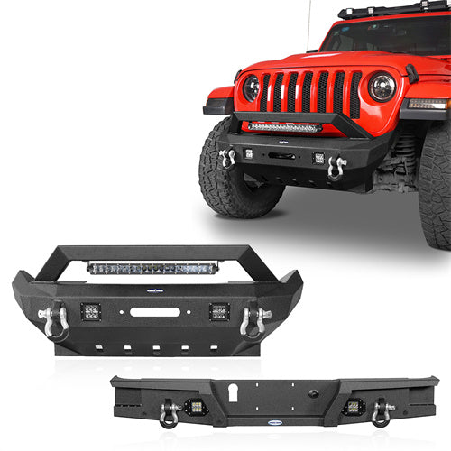 Jeep Gladiator JT Rock Crawler Stubby Front & Rear Bumper (20-24) - HookeRoad b30317003 2