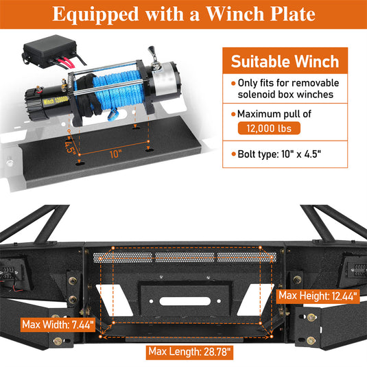 2000-2006 Toyota Tundra Front Bumper w/ Winch Plate Hooke Road b5254 6