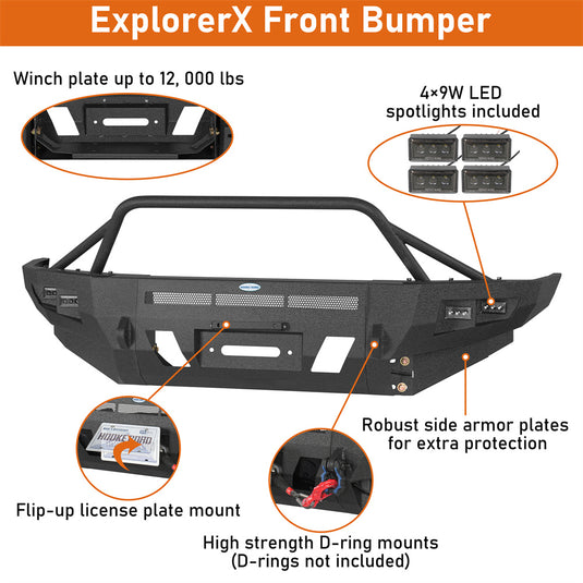 2000-2006 Toyota Tundra Front Bumper w/ Winch Plate Hooke Road b5254 9