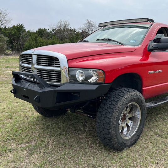 2003-2005 Dodge Ram 2500 Front Bumper & Rear Bumper w/Winch Plate (Excluding Diesel Models) - Hooke Road HE.6463+6464 4