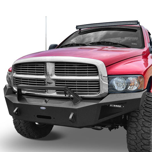 2003-2005 Dodge Ram 2500 Front Bumper & Rear Bumper w/Winch Plate (Excluding Diesel Models) - Hooke Road HE.6463+6464 6