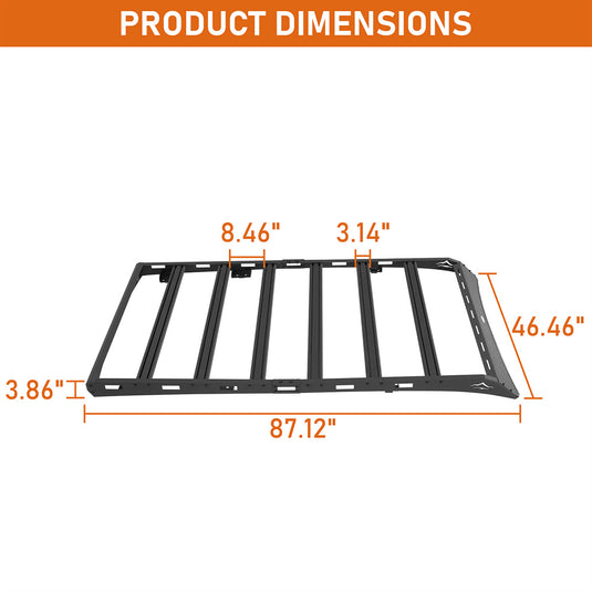 Hooke Road 2003-2009 Lexus GX470 Roof Rack with 6 Alumincum Cross Bars b4650s 6