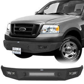 Hooke Road 2004-2008 Ford F-150 Front Bumper with Spotlights & D-rings b8008 1