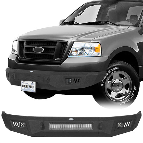 Hooke Road 2004-2008 Ford F-150 Front Bumper with Spotlights & D-rings b8008 1