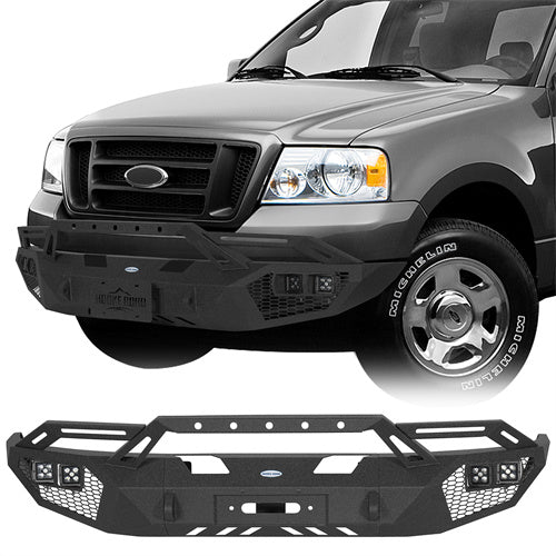 Hooke Road 2004-2008 Ford F-150 Steel Front Bumper with Winch Plate b8007 1