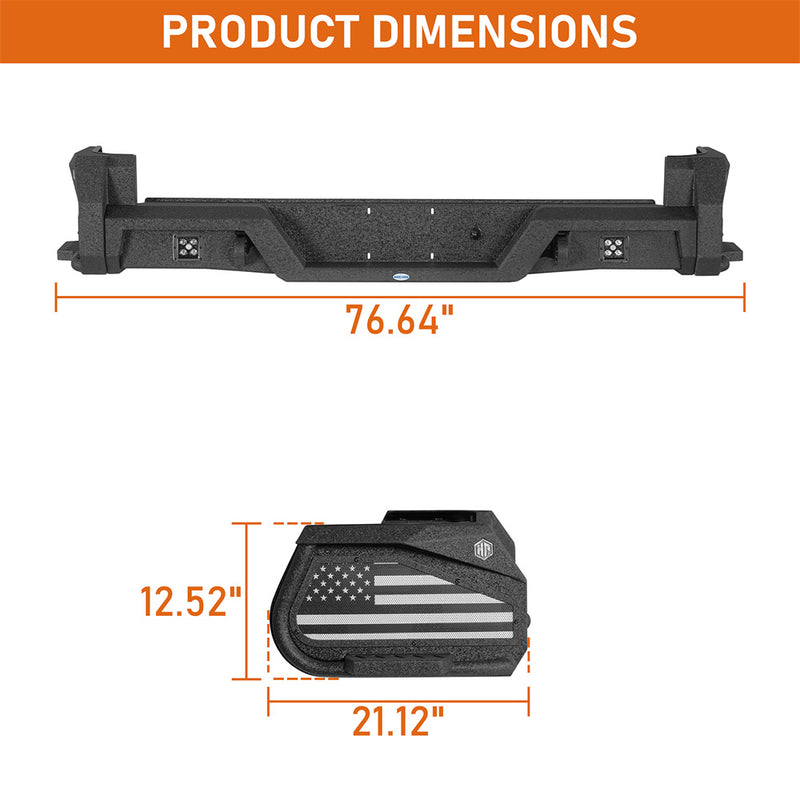 Load image into Gallery viewer, Hooke Road 2005-2015 Toyota Tacoma Rear Bumper w/ Bedside Slider Steps 5
