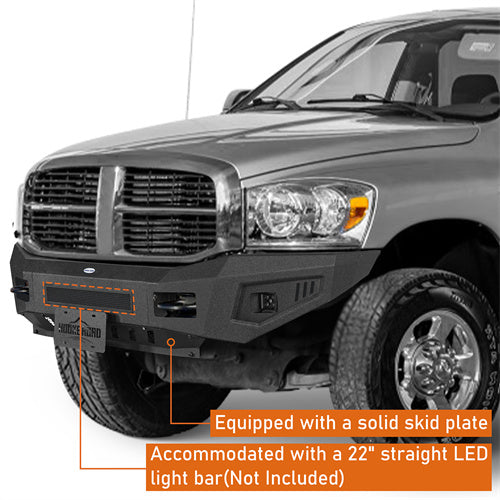 Load image into Gallery viewer, Hooke Road 2006-2009 Dodge Ram 2500 3500 Front Bumper with Skid Plate b6483 7
