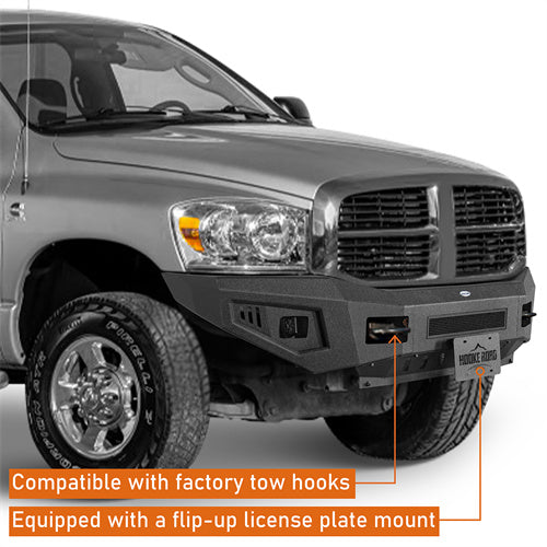 Load image into Gallery viewer, Hooke Road 2006-2009 Dodge Ram 2500 3500 Front Bumper with Skid Plate b6483 8
