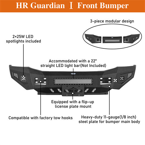 Hooke Road 2006-2009 Dodge Ram 2500 3500 Front Bumper with Skid Plate b6483 9