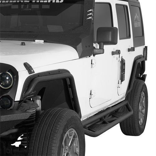Pair Of Black Fender Flare Brackets For 2007-2018 Jeep Wrangler JK – Left & Right Set