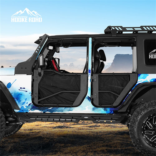 Load image into Gallery viewer, 2007-2018 Jeep Wrangler JK Tube Half Doors w/Door Shade Skins Hooke Road B2075s 3
