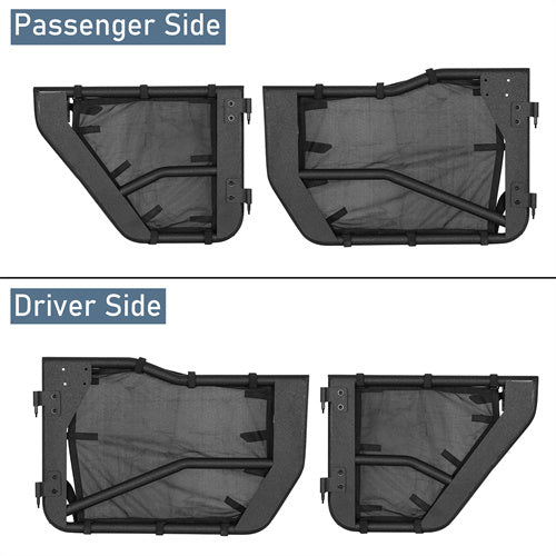 Load image into Gallery viewer, 2007-2018 Jeep Wrangler JK Tube Half Doors w/Door Shade Skins Hooke Road B2075s 4
