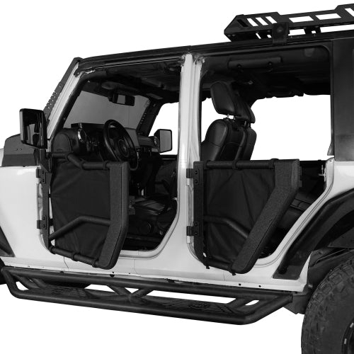 Load image into Gallery viewer, 2007-2018 Jeep Wrangler JK Tube Half Doors w/Door Shade Skins - HookeRoad B2075 2
