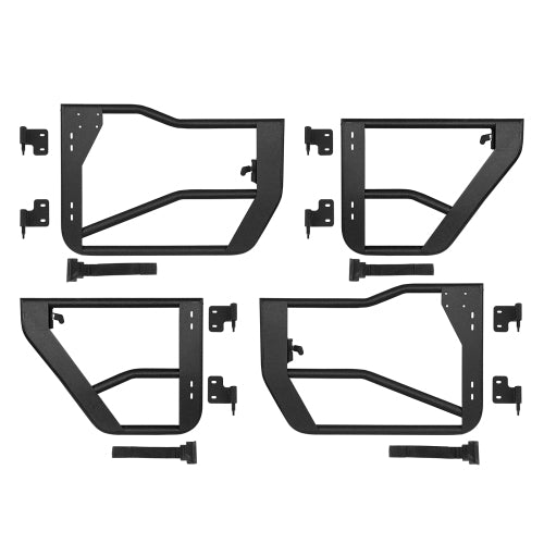 2007-2018 Jeep Wrangler JK Tube Half Doors w/Door Shade Skins - HookeRoad B2075 8