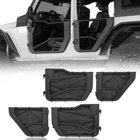 2007-2018 Jeep Wrangler JK Tube Half Doors w/Door Shade Skins - HookeRoad B2075 