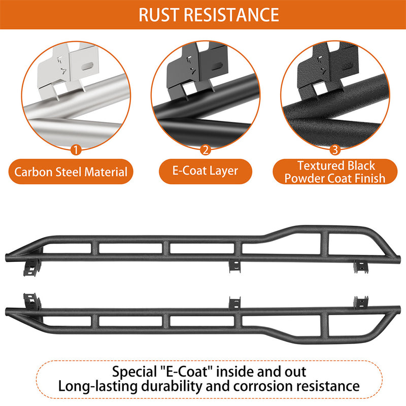 Load image into Gallery viewer, Hooke Road 2007-2021 Toyota Tundra CrewMax Rock Sliders w/ Kick-Out b5019s 7
