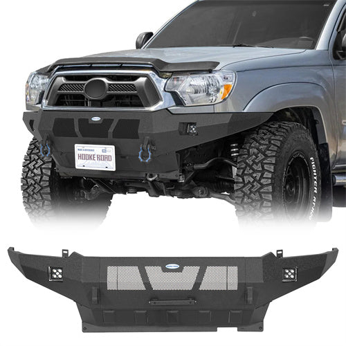 Hooke Road 2012-2015 Toyota Tacoma Full-Width Front Bumper with Skid Plate b4100 1