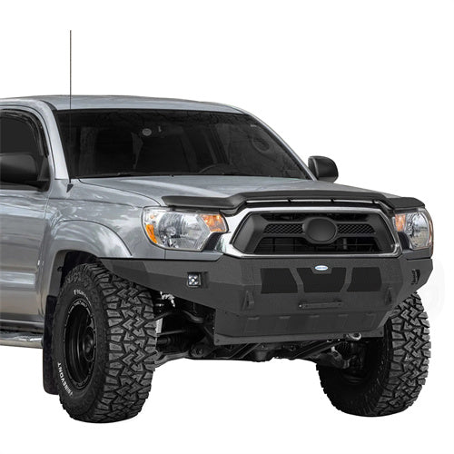 Load image into Gallery viewer, Hooke Road 2012-2015 Toyota Tacoma Full-Width Front Bumper with Skid Plate b4100 2

