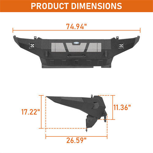 Load image into Gallery viewer, Hooke Road 2012-2015 Toyota Tacoma Full-Width Front Bumper with Skid Plate b4100 5
