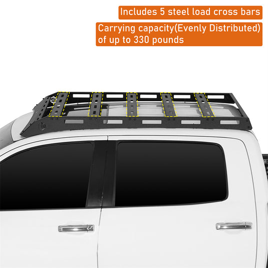 2014-2021 Toyota Tundra CrewMax Roof Rack System with 5 Cross Bars Hooke Road b5028 8