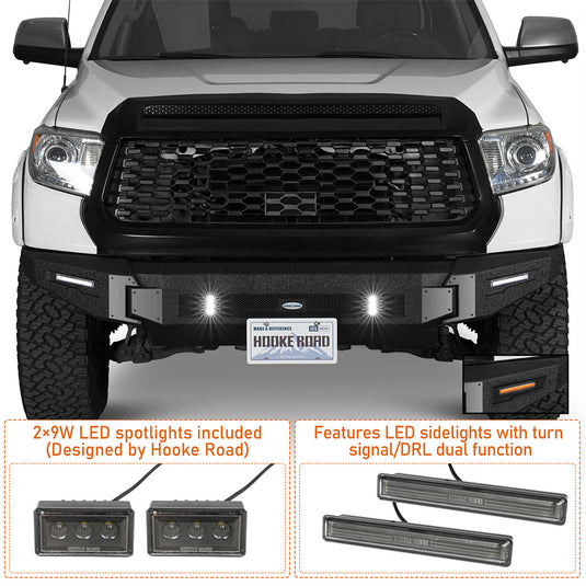 Hooke Road 2014-2021 Toyota Tundra Front Bumper w/ Skid Plate b5038s 5