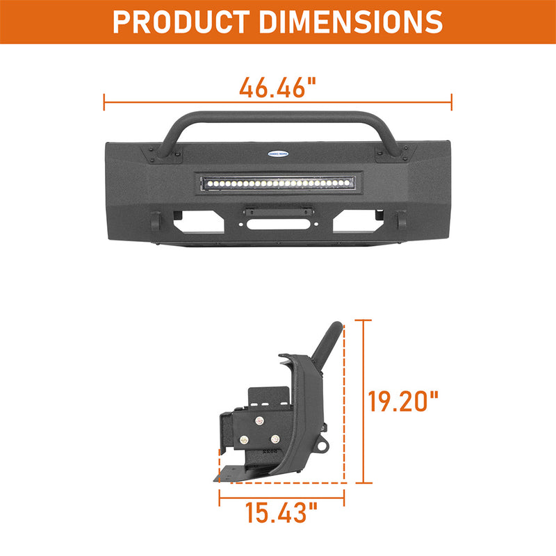 Load image into Gallery viewer, Hooke Road 2014-2021 Toyota Tundra Stubby Front Bumper b5021s 5
