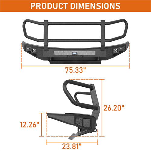 Load image into Gallery viewer, Hooke Road 2015-2020 Chevy Colorado Front Bumper w/ Grille Guard b9120abs 5
