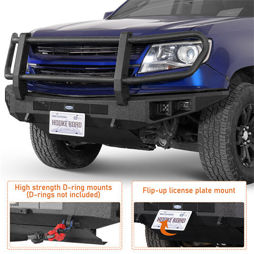 Load image into Gallery viewer, Hooke Road 2015-2020 Chevy Colorado Front Bumper w/ Grille Guard b9120abs 6
