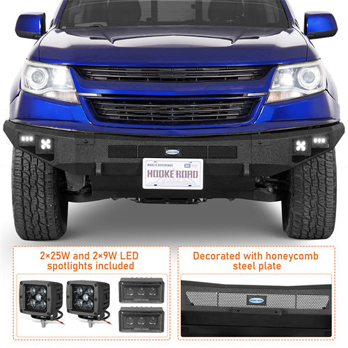 Load image into Gallery viewer, Hooke Road 2015-2020 Chevy Colorado Front Bumper w/ Skid Plate b9120as 6
