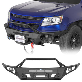 Hooke Road Steel Full-Width Front Bumper for 2015-2020 Chevy Colorado b9121s 1