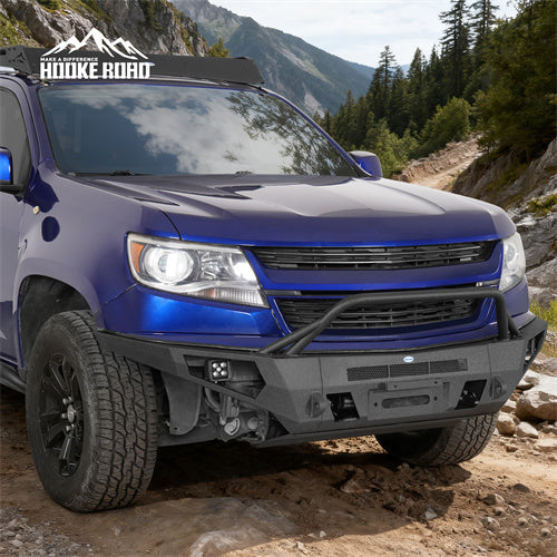 Hooke Road Steel Full-Width Front Bumper for 2015-2020 Chevy Colorado b9121s 9