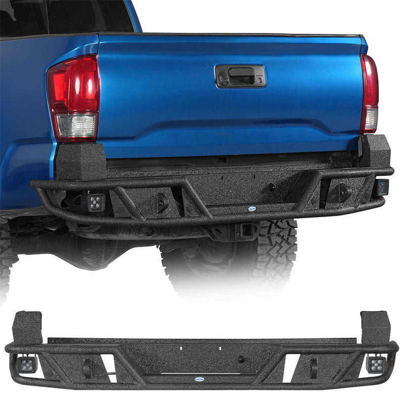 Load image into Gallery viewer, 2016-2023 Toyota Tacoma Tubular Rear Bumper Hooke Road b4240s 1
