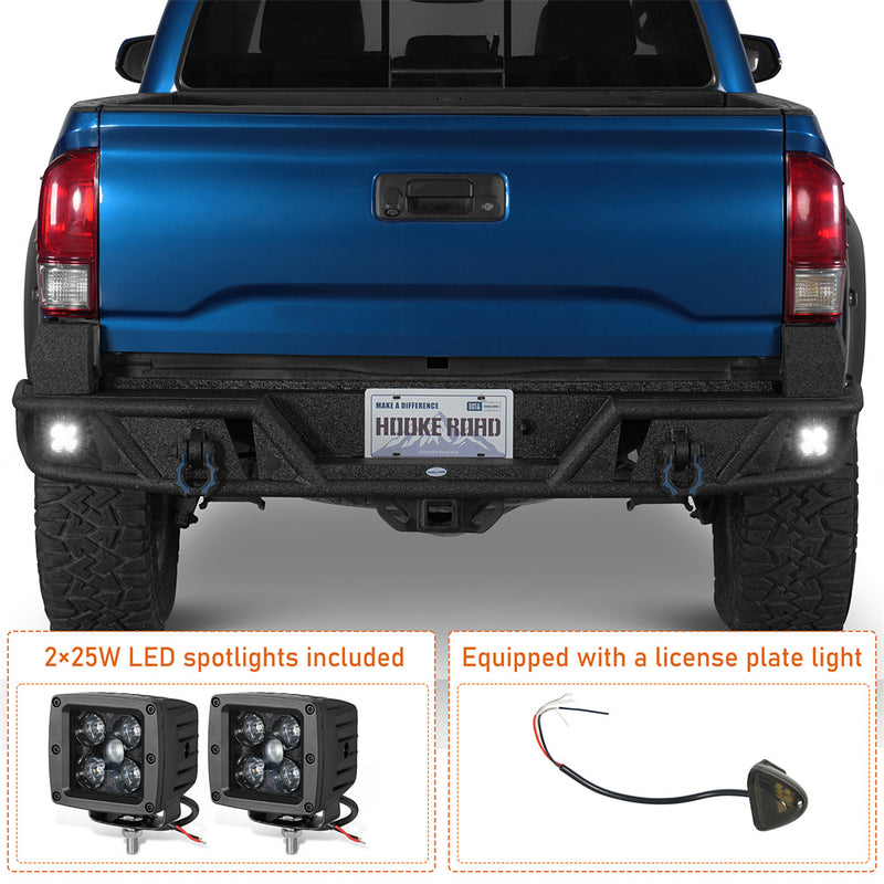 Load image into Gallery viewer, 2016-2023 Toyota Tacoma Tubular Rear Bumper Hooke Road b4240s 8
