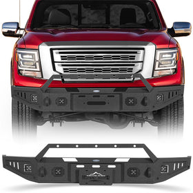 Hooke Road 2017-2024  Nissan Titan Front Bumper with Winch Plate b5302 1