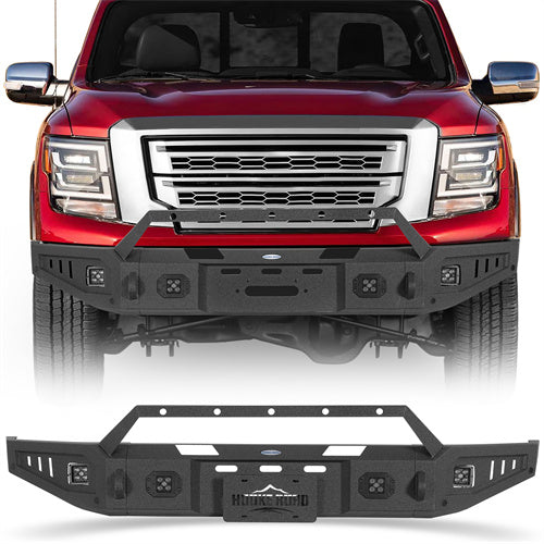 Hooke Road 2017-2024  Nissan Titan Front Bumper with Winch Plate b5302 1