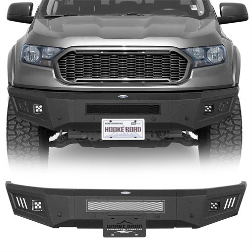 Hooke Road 2019-2023 Ford Ranger Front Bumper with LED Spotlights b8804 1