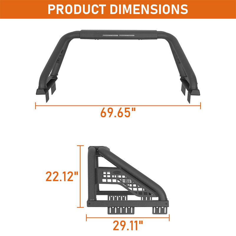 Load image into Gallery viewer, Hooke Road 22.1" Universal Truck Roll Bar for Ford F-150  &amp; Chevy &amp; GMC  &amp; Ram  &amp; Tundra &amp; Jeep b9930 5
