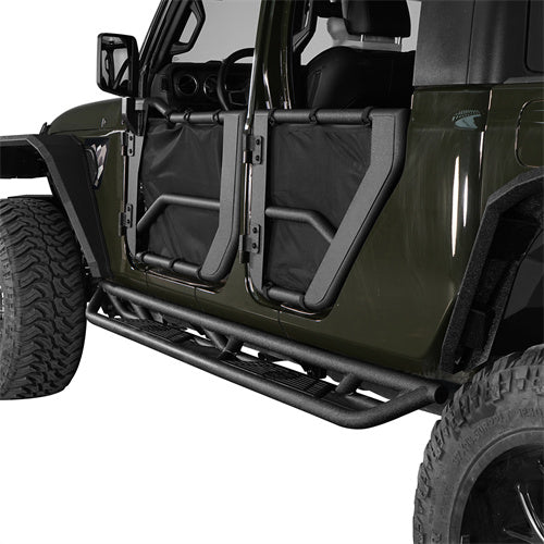 HookeRoad 4-Door Running Boards & Tubular Half Doors Combo for 2020-2023 Jeep Gladiator HookeRoad HE.3009+7000 6