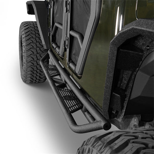 Load image into Gallery viewer, HookeRoad 4-Door Running Boards &amp; Tubular Half Doors Combo for 2020-2023 Jeep Gladiator HookeRoad HE.3009+7000 7
