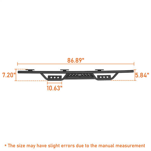 Load image into Gallery viewer, HookeRoad Jeep JT 4-Door Side Steps &amp; Tubular Half Doors for 2020-2023 Jeep Gladiator HookeRoad HE.3009+7001 25
