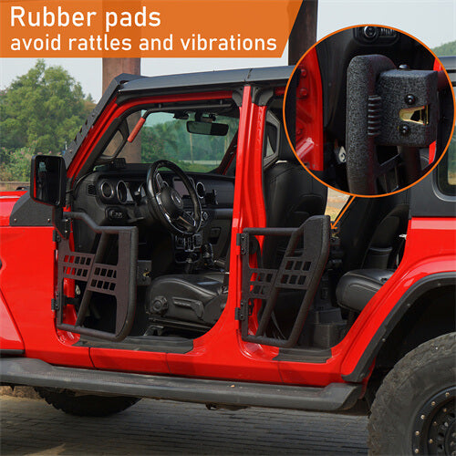 HookeRoad Jeep JT Front & Rear Tubular Doors Guards 4-Door Rock Crawler for 2020-2023 Jeep Gladiator JT b3009 13