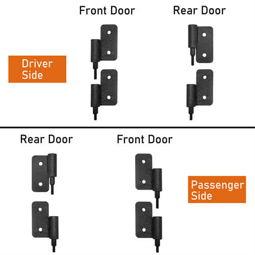 Load image into Gallery viewer, HookeRoad Jeep JT Front &amp; Rear Tubular Doors Guards 4-Door Rock Crawler for 2020-2023 Jeep Gladiator JT b3009 18
