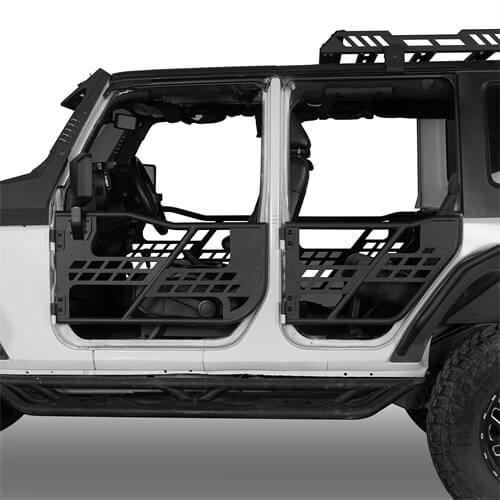 HookeRoad 4-Door Tubular Doors Half Doors for 2007-2018 Jeep Wrangler JK b2033s 5