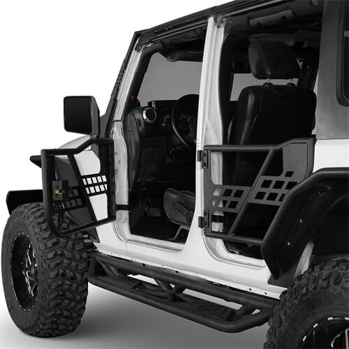 Load image into Gallery viewer, HookeRoad 4-Door Tubular Doors Half Doors for 2007-2018 Jeep Wrangler JK b2033s 6
