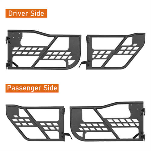 Load image into Gallery viewer, HookeRoad 4-Door Tubular Doors Half Doors for 2007-2018 Jeep Wrangler JK b2033s 7
