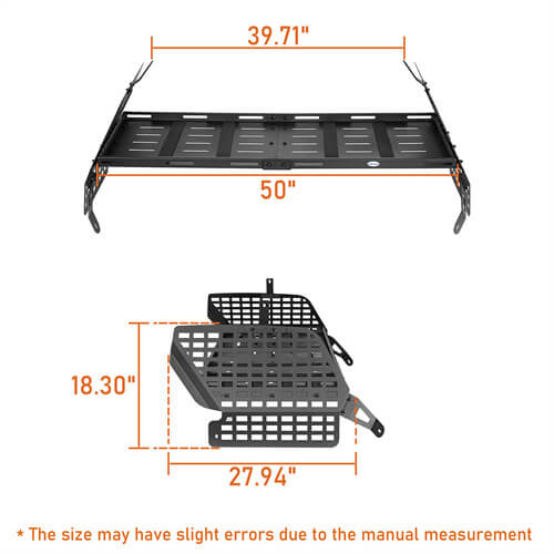 Load image into Gallery viewer, 2010-2024 Toyota 4Runner Interior Cargo Rack &amp; Rear Window Molle Panel Aftermarket Parts - Hooke Road b9803s 14
