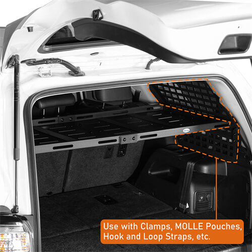 2010-2024 Toyota 4Runner Interior Cargo Rack & Rear Window Molle Panel Aftermarket Parts - Hooke Road b9803s 9